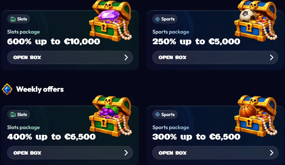 Smash Casino welcome package — check the current promotion before depositing